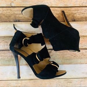 Giuseppe Zanotti Black Suede Heeled Shoe Booties